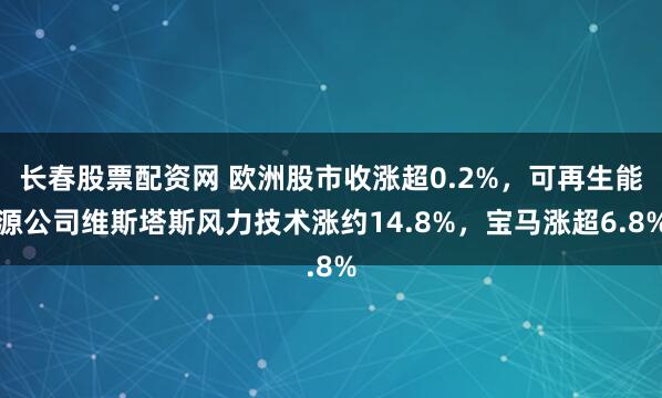 长春股票配资网 欧洲股市收涨超0.2%，可再生能源公司维斯塔斯风力技术涨约14.8%，宝马涨超6.8%